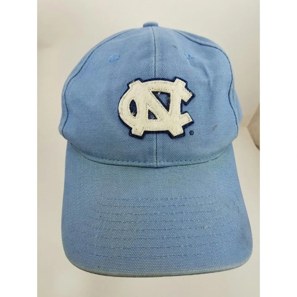 Nike Worn Faded North Carolina Tar heels Baseball Cap Hat Carolina Blue White